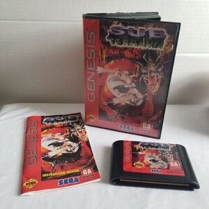 Sub-Terrania Sega Genesis Complete Video Game